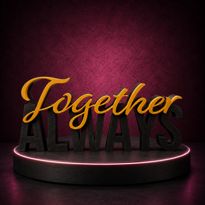 Schriftzug Always Together