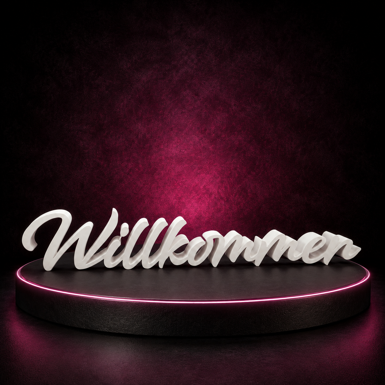 Schriftzug Willkommen
