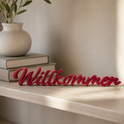 Schriftzug Willkommen