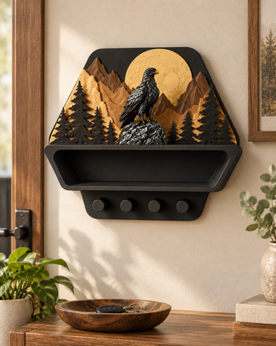 Wand-Shelf Alpine Wildlife Adler in natürlicher Wohnumgebung