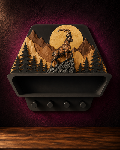 Wand-Shelf Alpine Wildlife Variante Steinbock