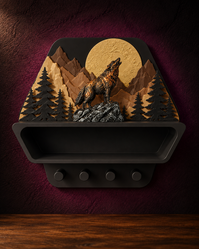 Wand-Shelf Alpine Wildlife Variante Wolf
