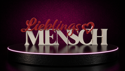 Schriftzug Lieblingsmensch