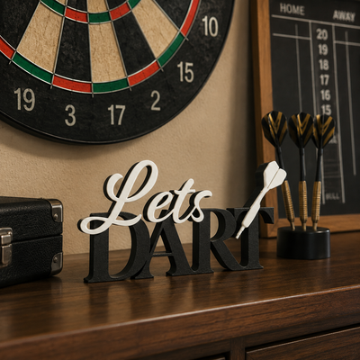 Schriftzug Let’s Dart