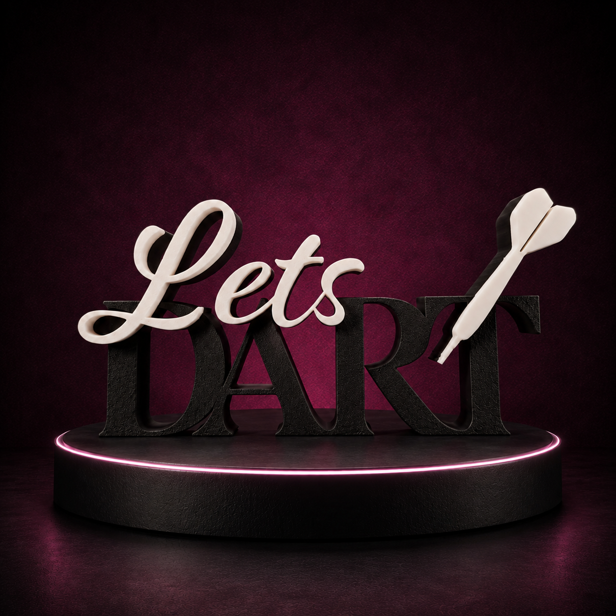 Schriftzug Let’s Dart