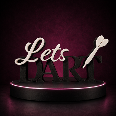 Schriftzug Let’s Dart