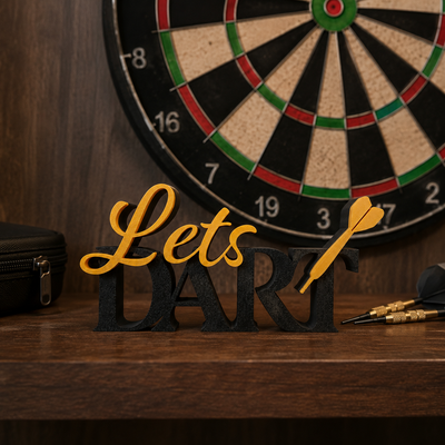 Schriftzug Let’s Dart