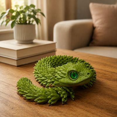 3D-gedruckte Flexi-Schlange Scale mit flexiblem Körper und Schuppenoptik