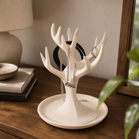 3D-gedruckter Schmuckhalter TreeStand mit verzweigten Armen für Ketten und Armbänder