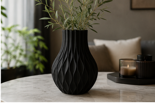 Vase WaveLine mit moderner Wellenstruktur als dekorative 3D-Druck Vase von 3Dreamz